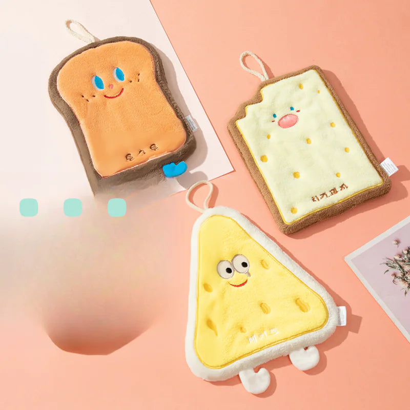 Korean Cute Cartoon Hanging Kitchen Hand Towel (Thick)