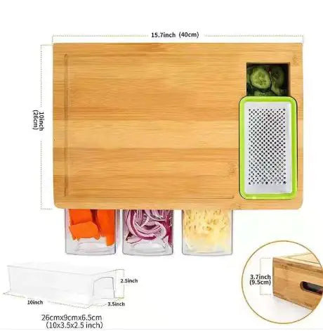 Smart Cutting Board with Storage Boxes