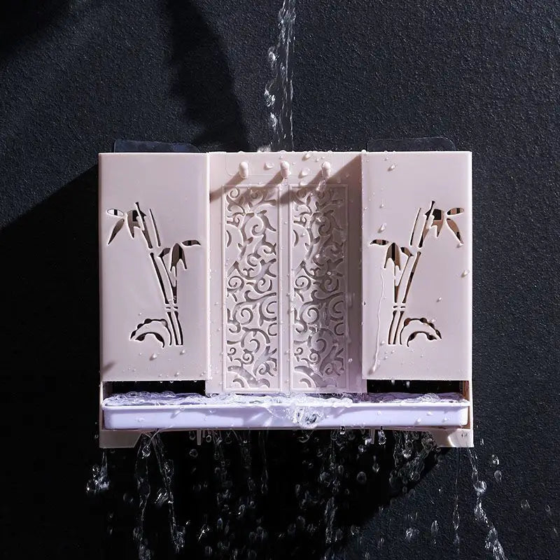 Wall-Mounted Kitchen Utensil Holder with Drainage Basket