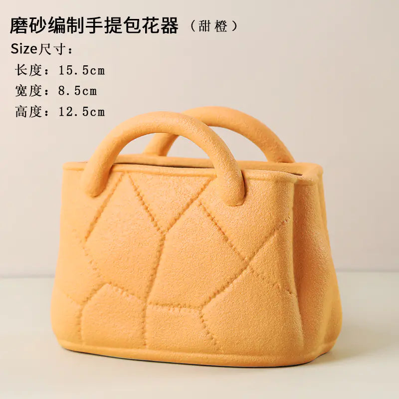 Nordic Morandi Creative Ceramic Handbag Vase