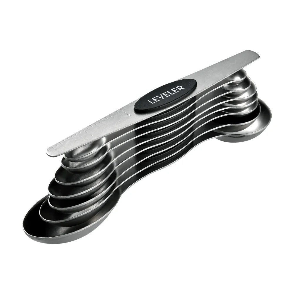 Magnetic Measuring Spoons Set (Stainless Steel)