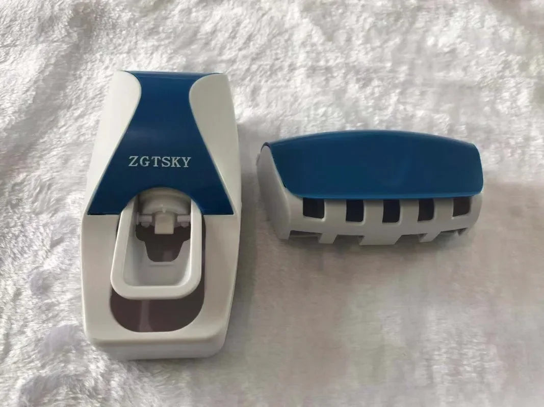 Automatic Toothpaste Dispenser + Toothbrush Holder (Wall Mounted)