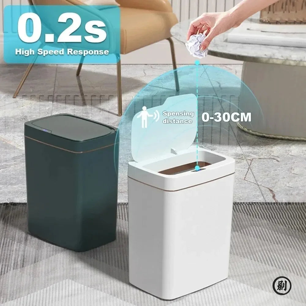 Automatic Motion Sensor Trash Can – Touchless Smart Bin