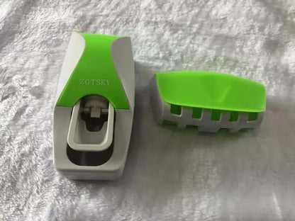 Automatic Toothpaste Dispenser + Toothbrush Holder (Wall Mounted)