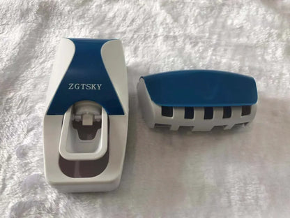 Automatic Toothpaste Dispenser + Toothbrush Holder (Wall Mounted)