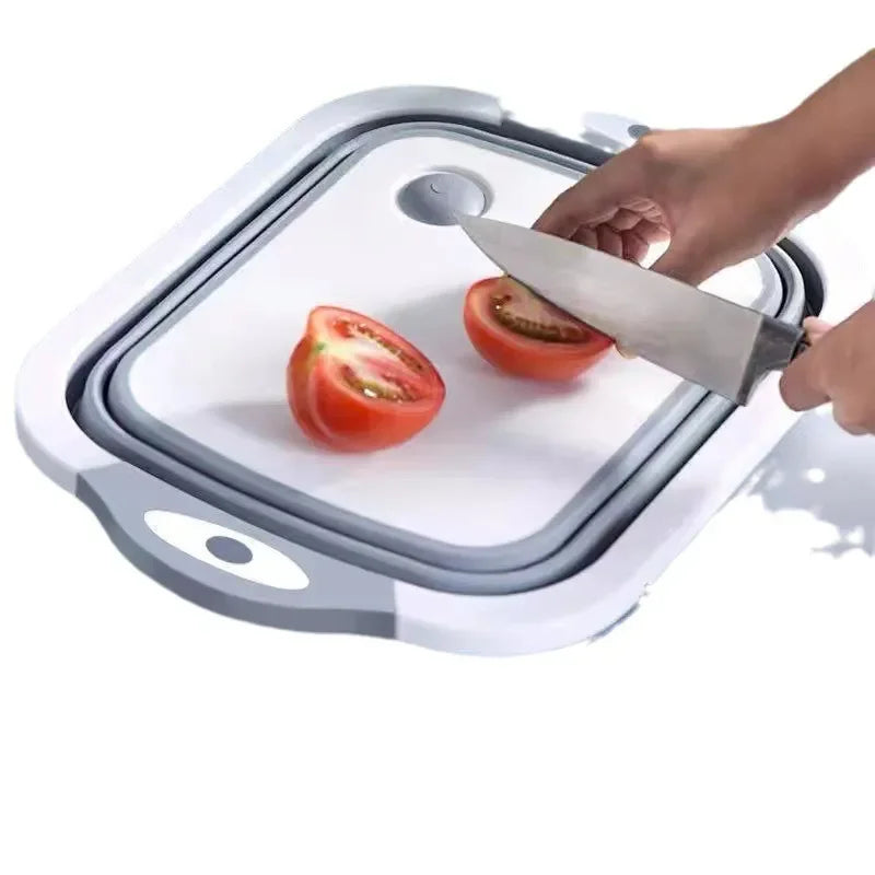 Foldable Cutting Board + Strainer (2-in-1)