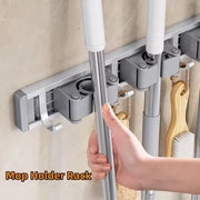 Wall Mounted Mop/Broom Holder Organizer Rack