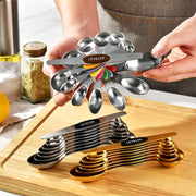 Magnetic Measuring Spoons Set (Stainless Steel)