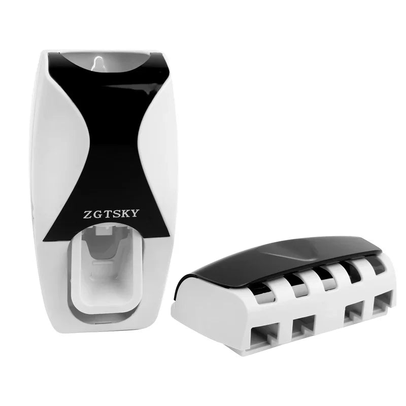 Automatic Toothpaste Dispenser + Toothbrush Holder (Wall Mounted)