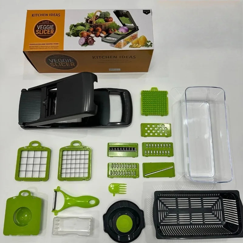 16-in-1 Multifunctional Vegetable Cutter &amp; Slicer