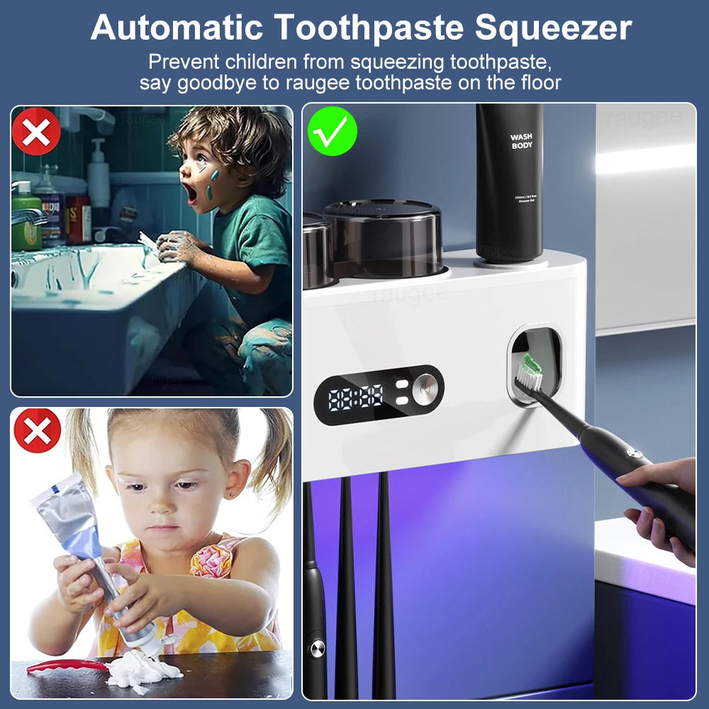 UV Toothbrush Sterilizer & Holder Wall Mounted