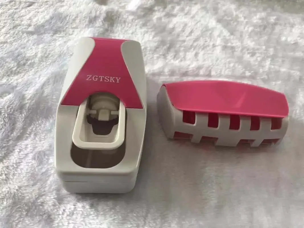 Automatic Toothpaste Dispenser + Toothbrush Holder (Wall Mounted)