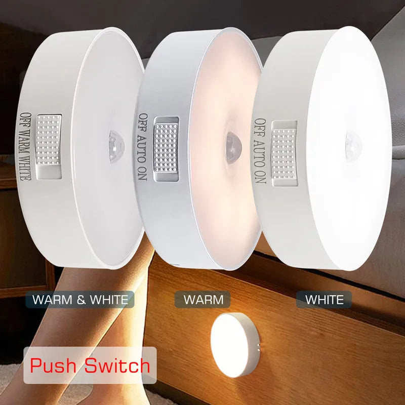 Motion Sensor Night Light – USB Rechargeable LED