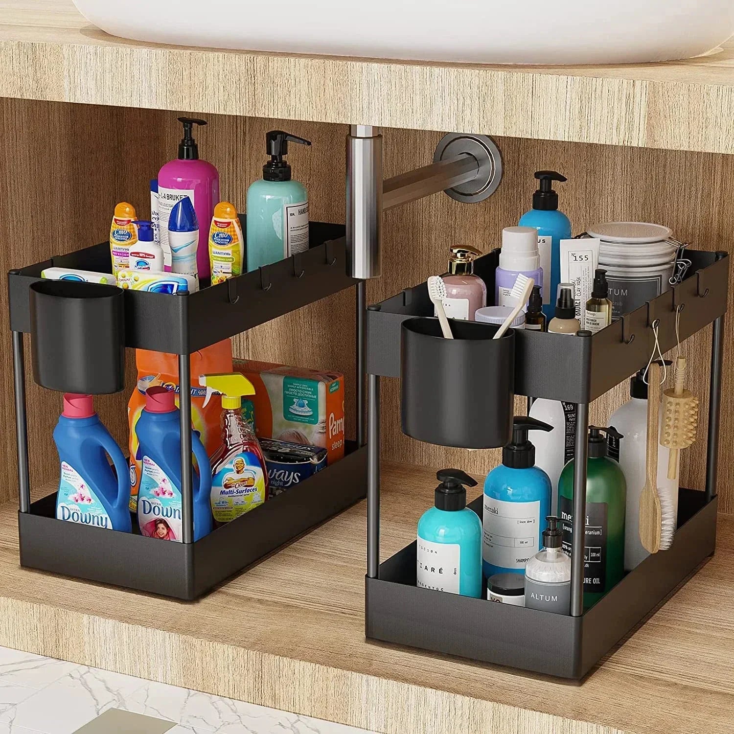 Under-Sink Storage Organizer (2-Tier Rack)