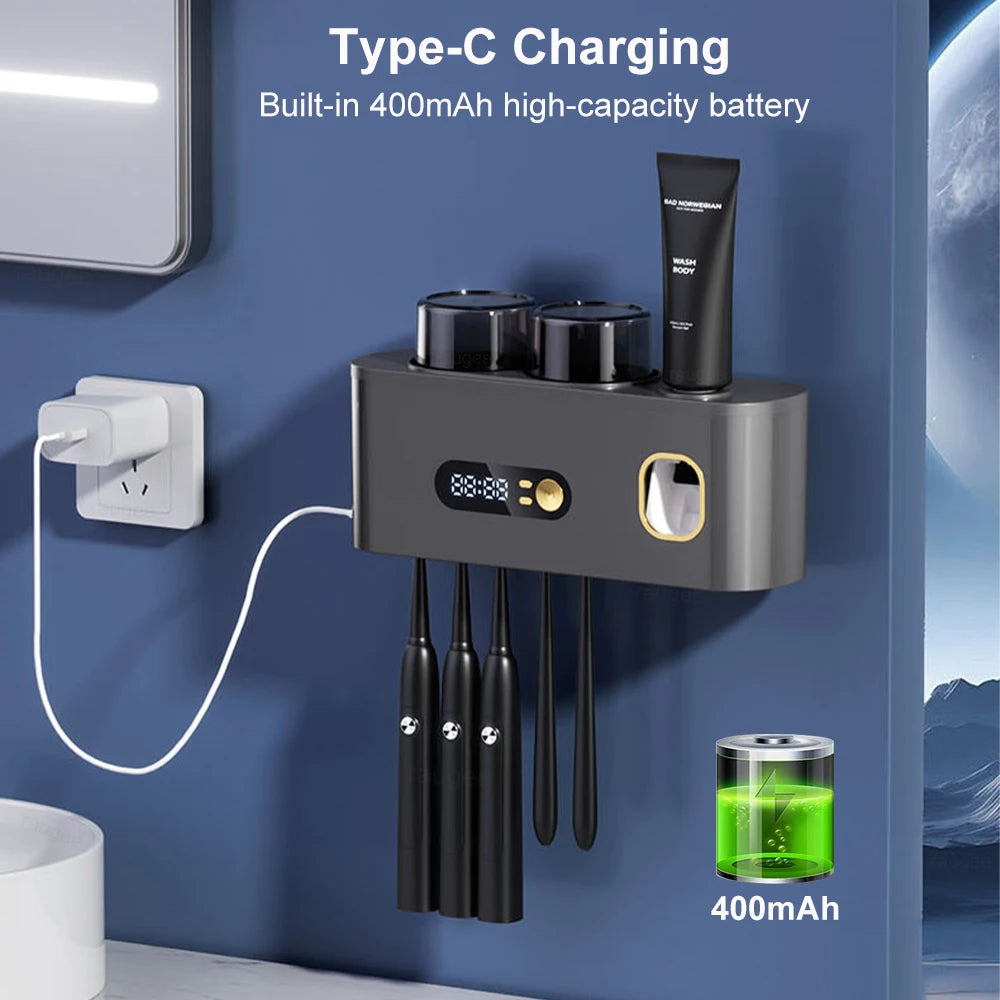 UV Toothbrush Sterilizer & Holder Wall Mounted