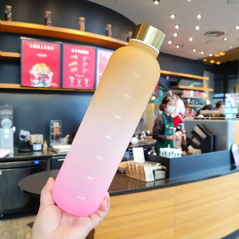 Plastic Water Bottle with Time Marker