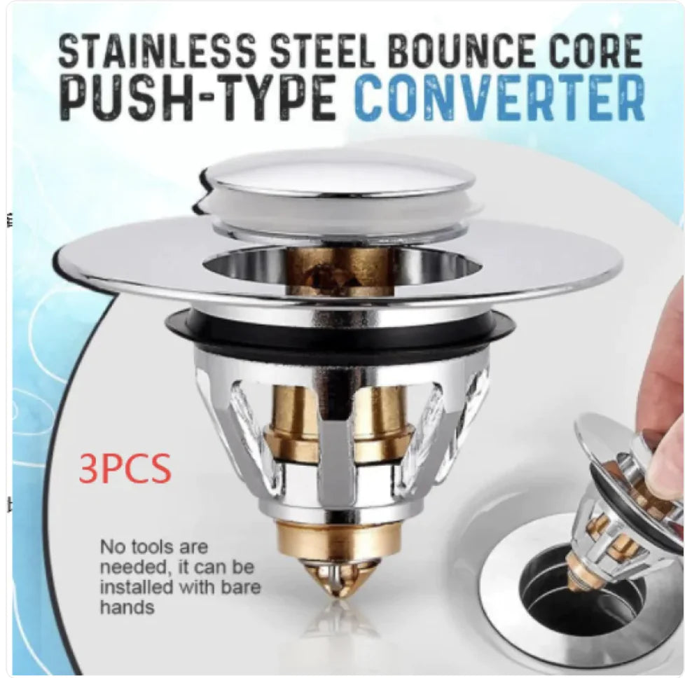 Stainless Steel Pop-Up Drain Hair Stopper