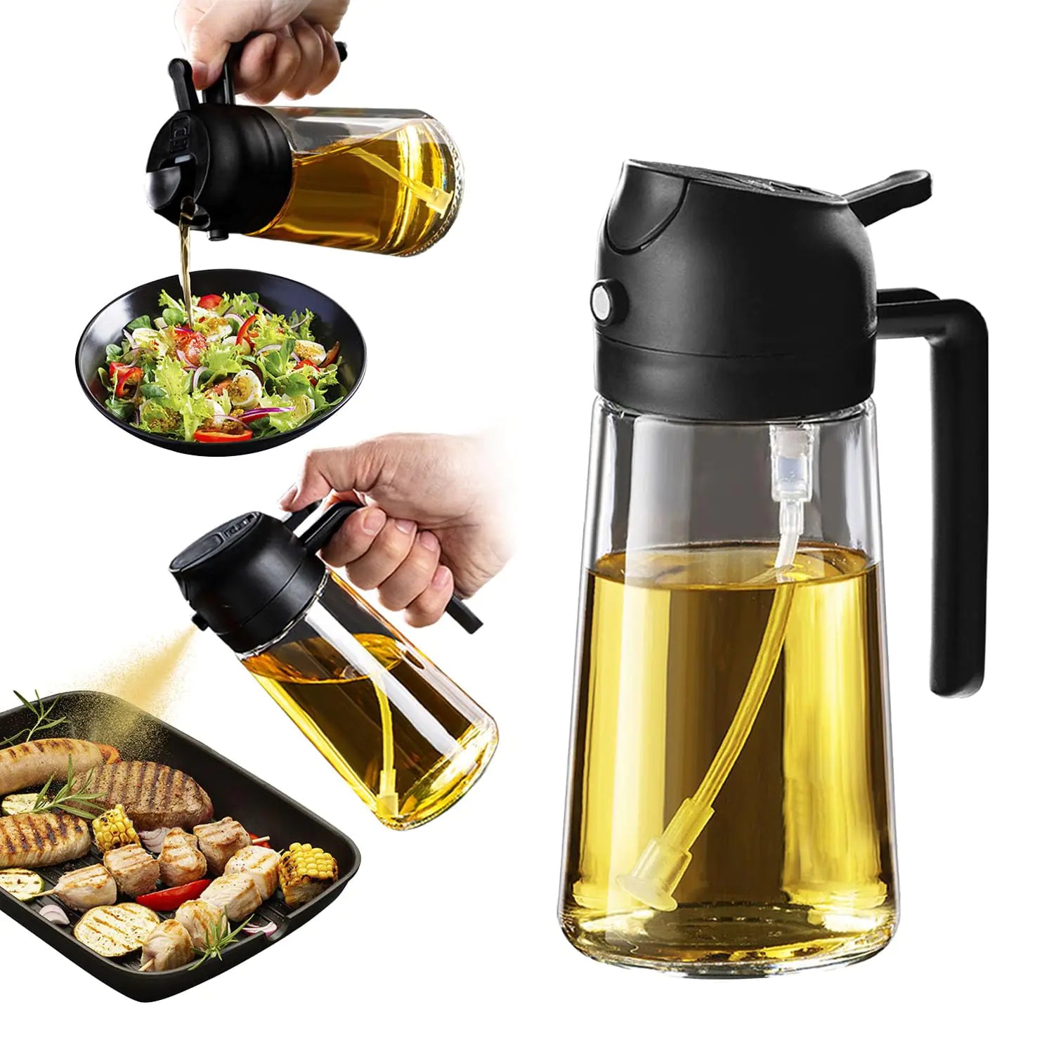 Oil Sprayer for Cooking – Refillable Olive Oil Mister for Air Fryer, BBQ & Food Prep