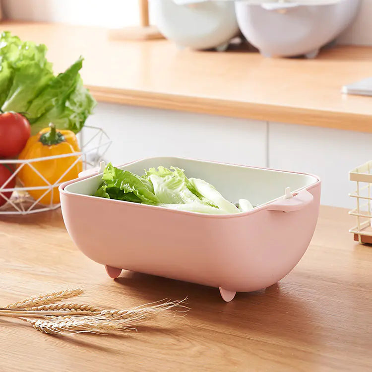 Drain Basket and Vegetable Washing Bowl