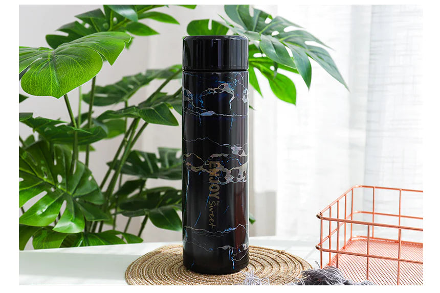 Marble Insulated Water Bottle and Cup