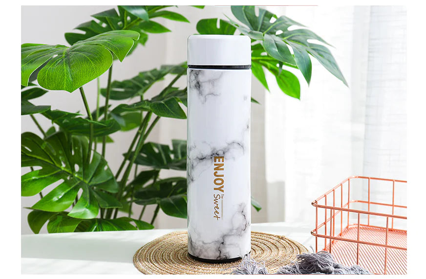 Marble Insulated Water Bottle and Cup