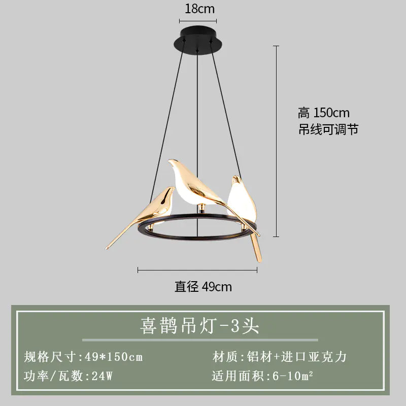 Modern Minimalist Creative Bird Wall Light for Home