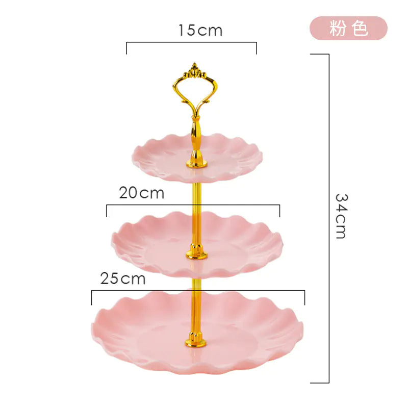Creative Three-Tier Fruit and Dessert Display Stand
