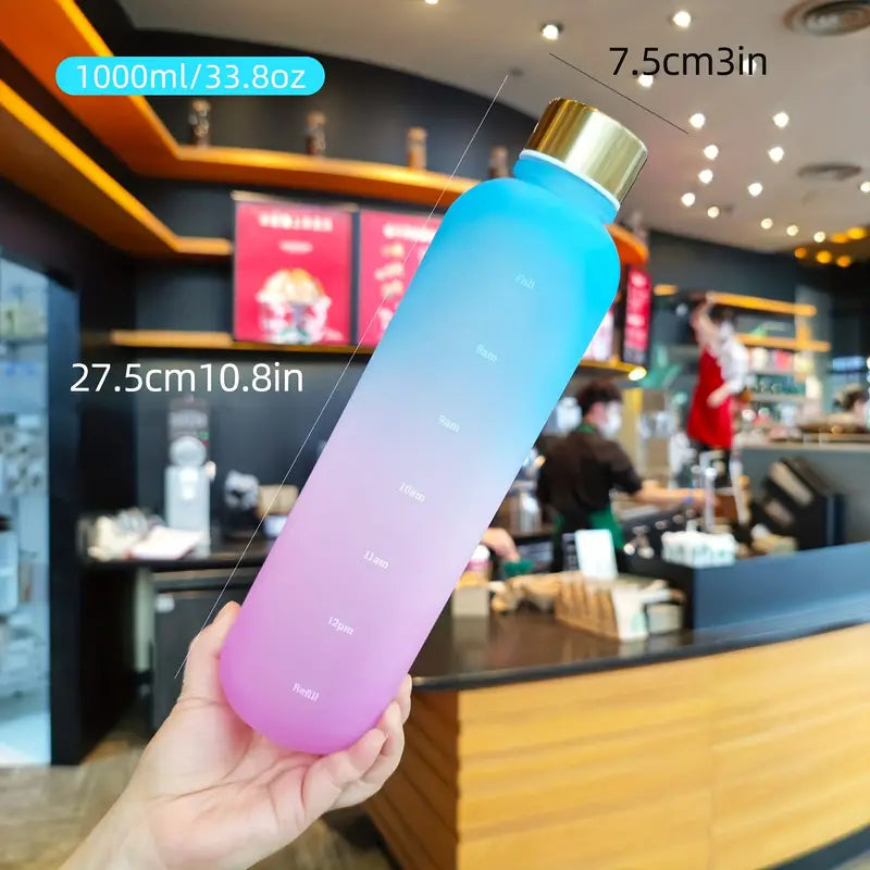 Plastic Water Bottle with Time Marker