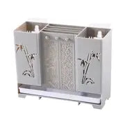 Wall-Mounted Kitchen Utensil Holder with Drainage Basket