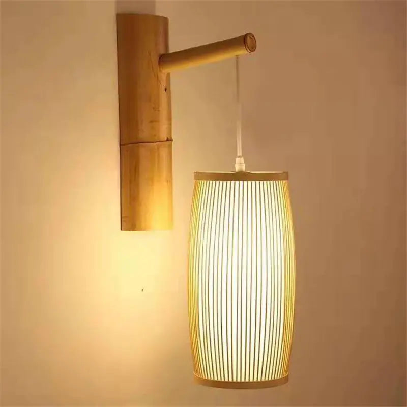 Creative Bamboo Pendant Light for Hallway Decor