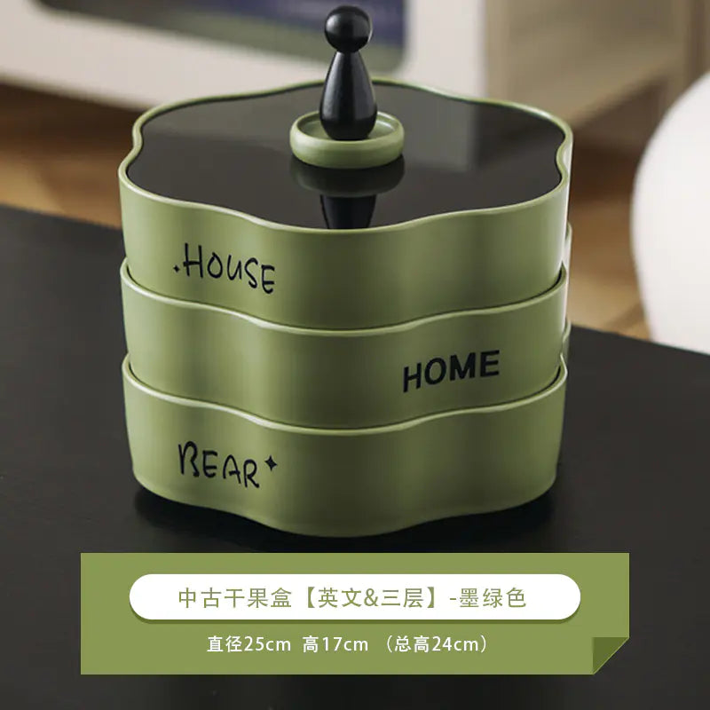 Elegant Multi-Layer Rotating Snack Organizer Tray