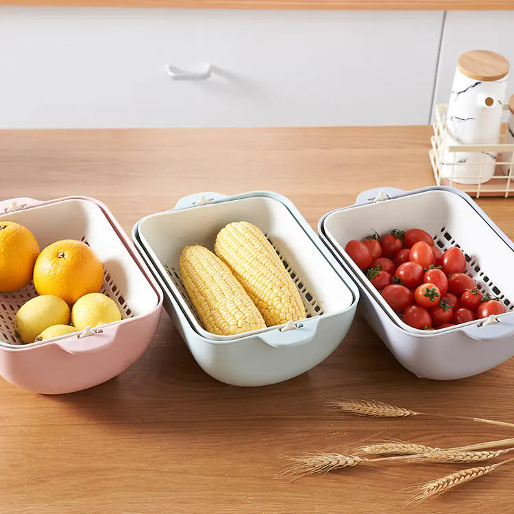 Drain Basket and Vegetable Washing Bowl