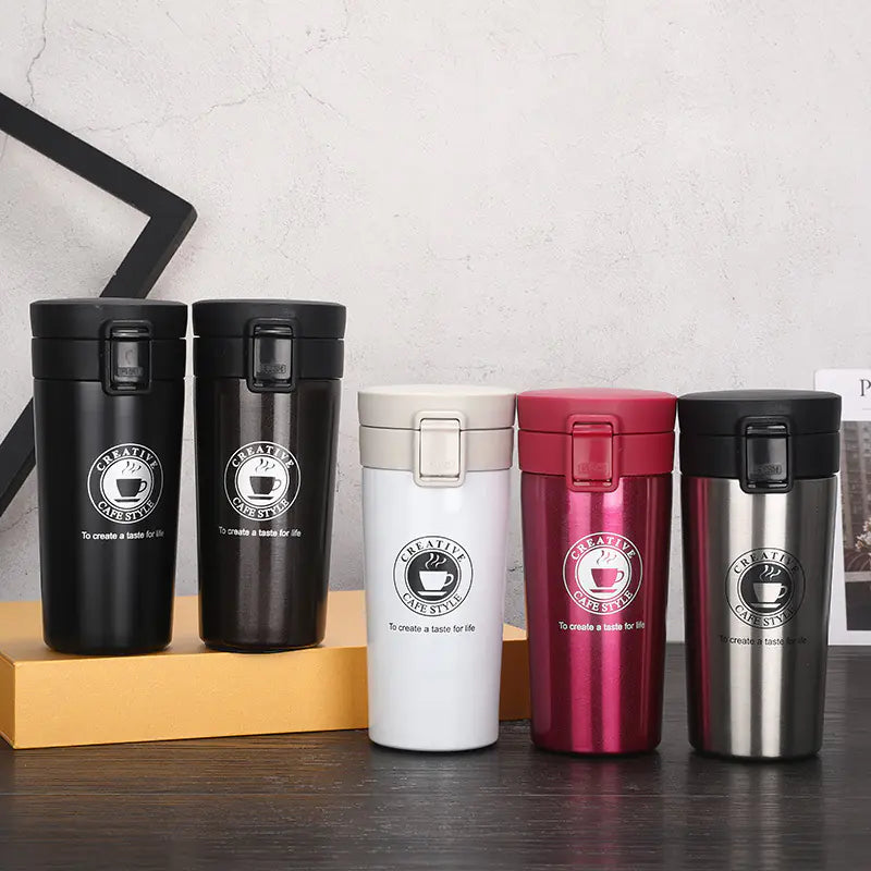 Stainless Steel Insulated Coffee Mug with Custom Design