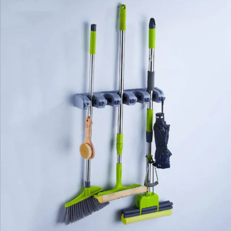 Mop & Broom Wall Holder Organizer