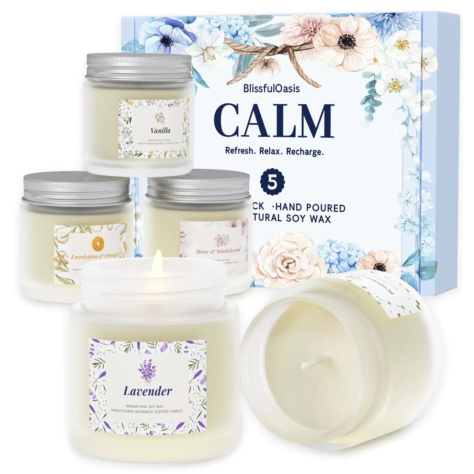 BlissfulOasis Scented Candles Long-Lasting Candles