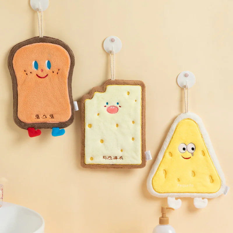 Korean Cute Cartoon Hanging Kitchen Hand Towel (Thick)