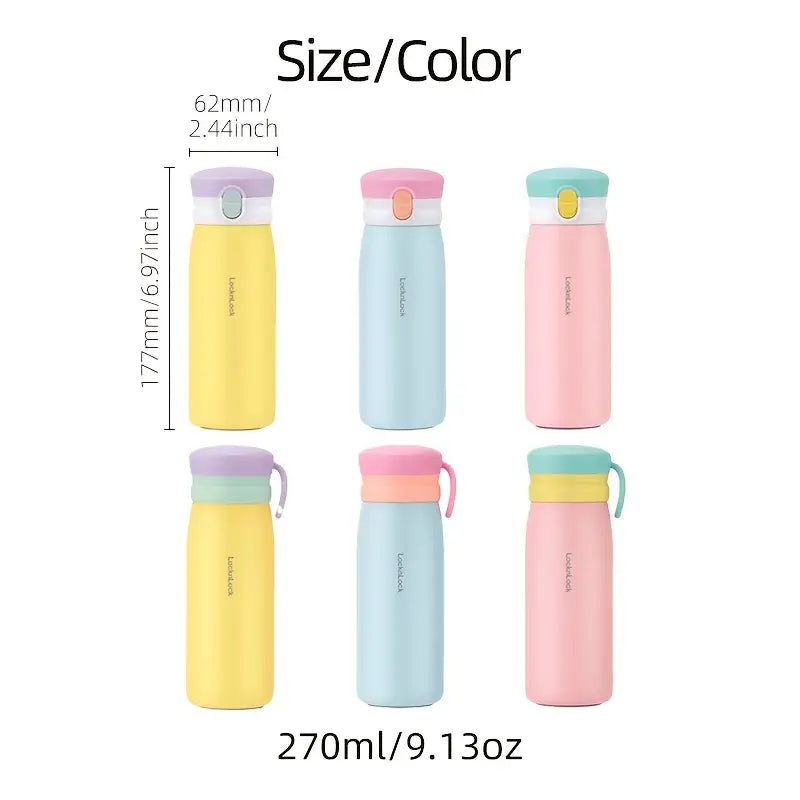 Cute Thermal Cup, Colorful Insulated Water Bottle (270ML)