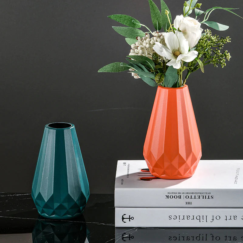 Nordic Style Plastic Vase for Flowers - Small Size
