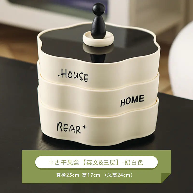 Elegant Multi-Layer Rotating Snack Organizer Tray
