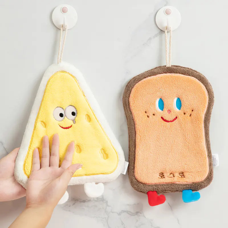 Korean Cute Cartoon Hanging Kitchen Hand Towel (Thick)