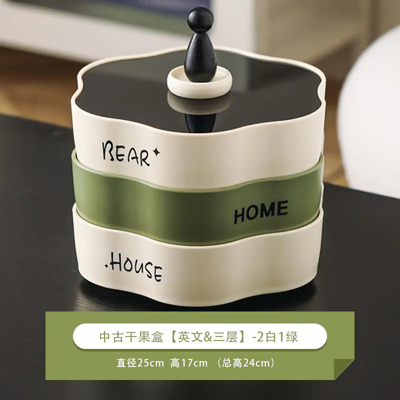 Elegant Multi-Layer Rotating Snack Organizer Tray