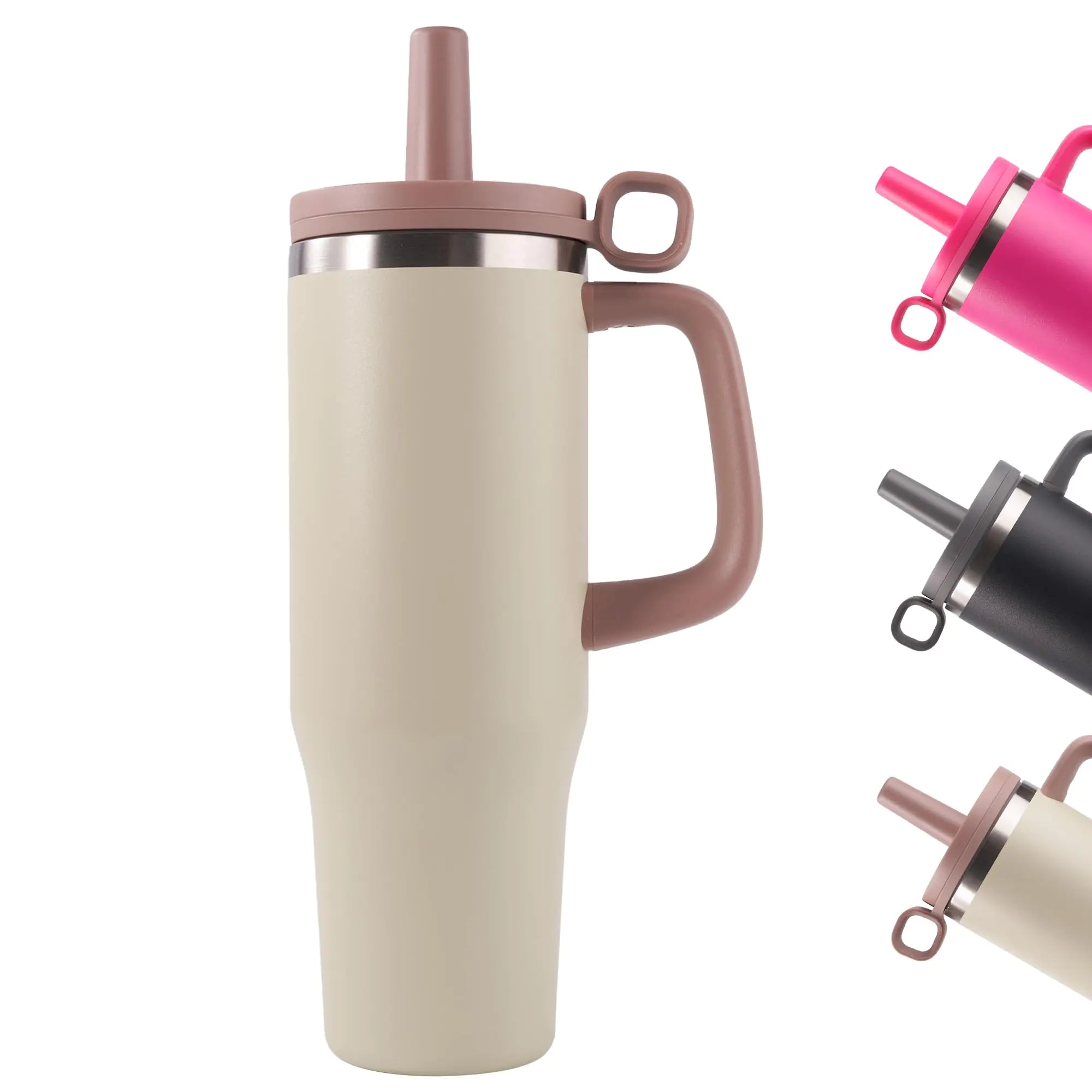 40oz Tumbler with Handle and Straw Vacuum Insulated Stainless Steel Water Bottles