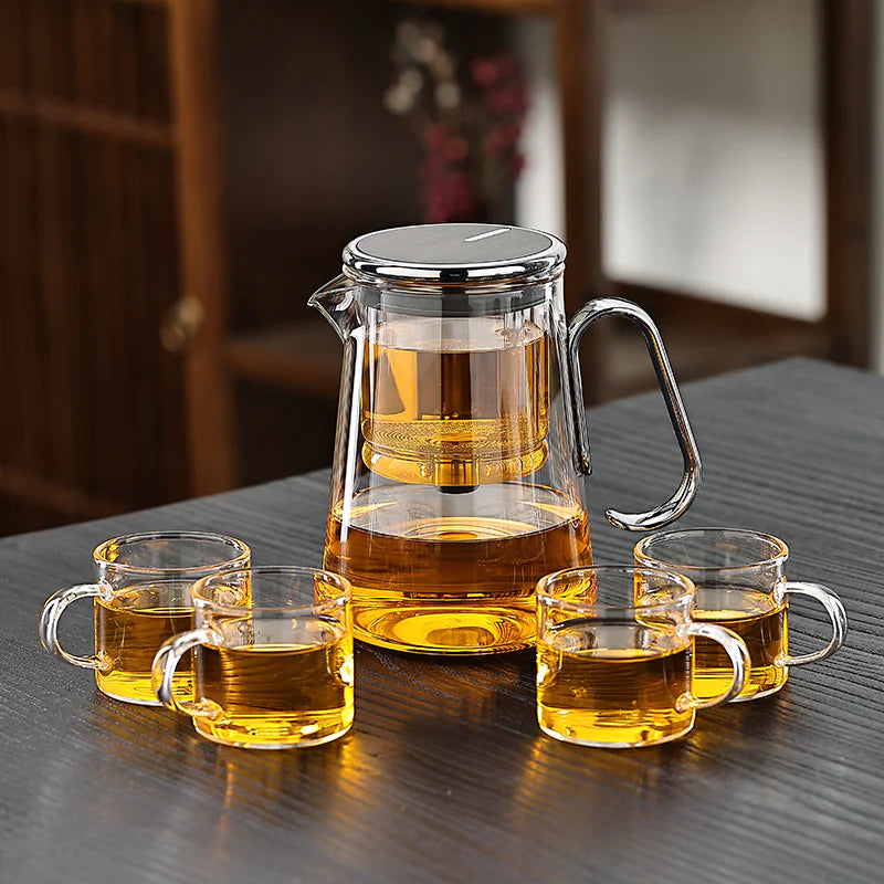 Resistant Glass Liner Magnetic Teapot