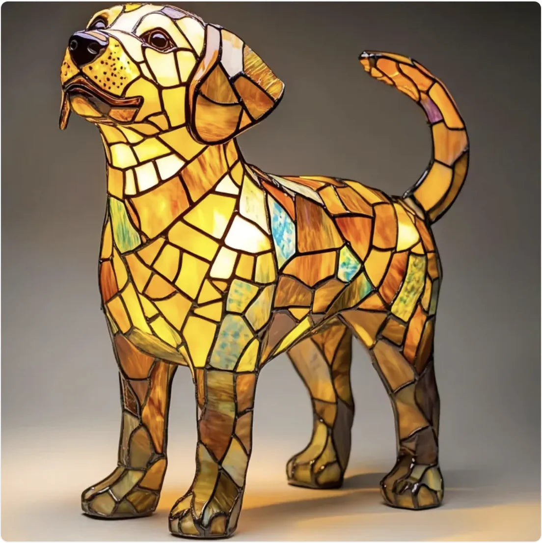 Animals LED Night Light Resin Desk Decor