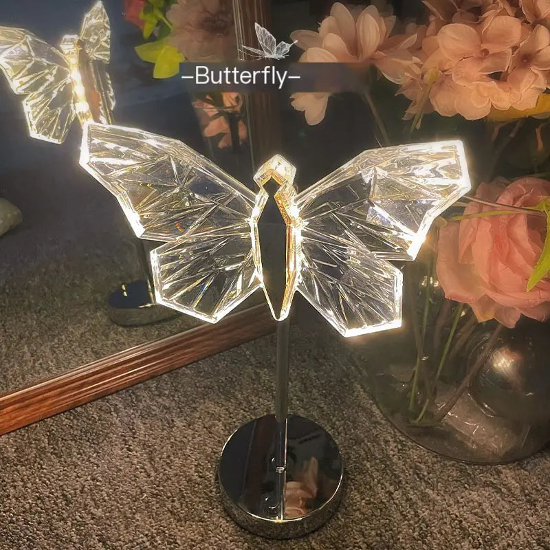USB LED Crystal Night Light for Bedroom Decor