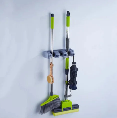 Mop & Broom Wall Holder Organizer