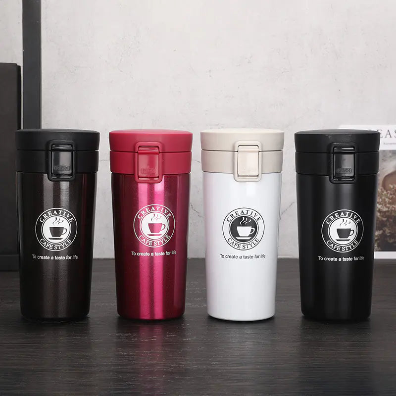 Stainless Steel Insulated Coffee Mug with Custom Design