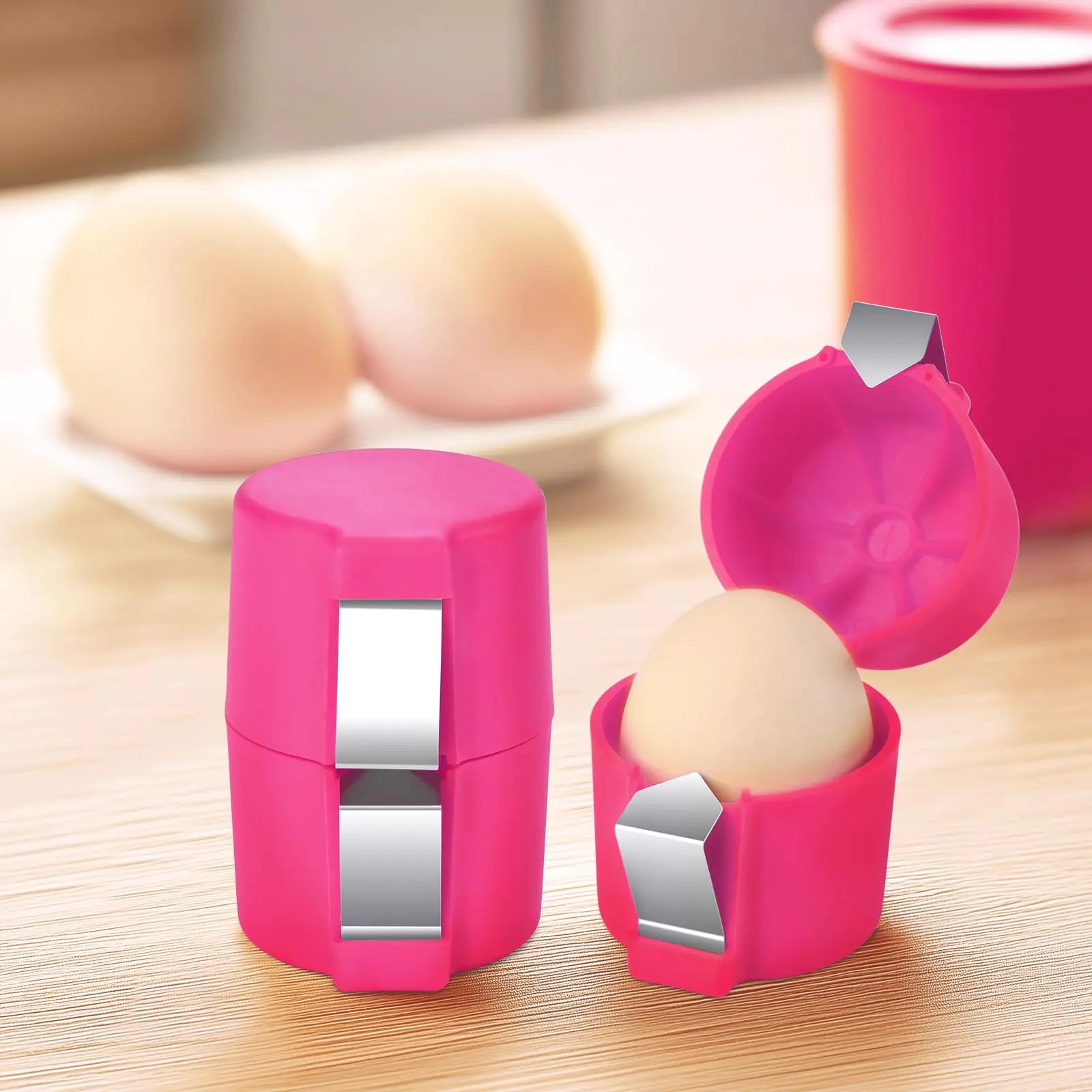 Egg Separator & Shell Opener Tool – Stainless Steel Egg Cracker