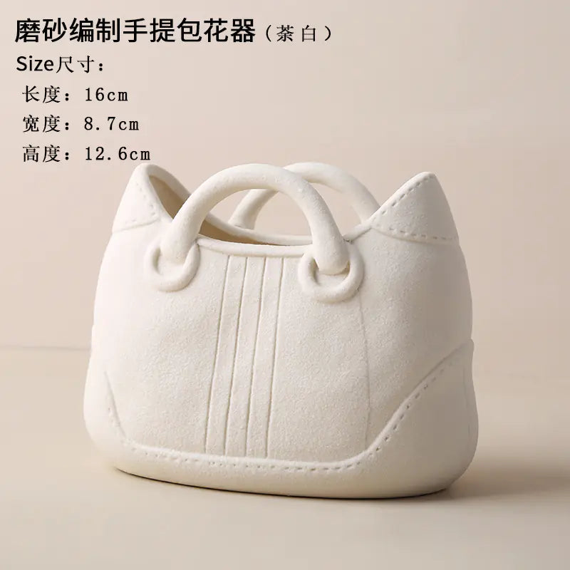 Nordic Morandi Creative Ceramic Handbag Vase