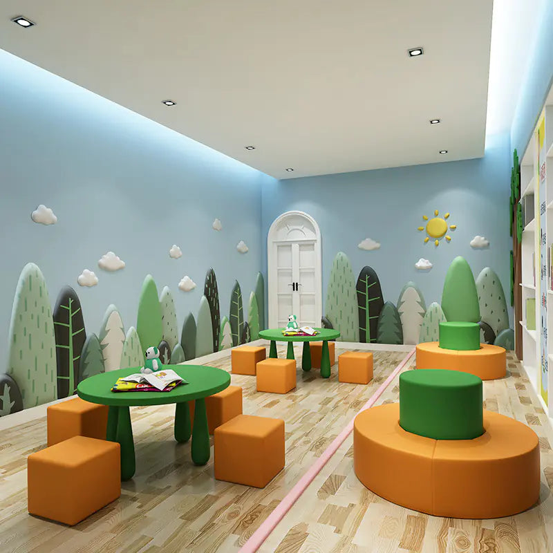 Forest-Themed Soft Wall Padding for Kids' Rooms